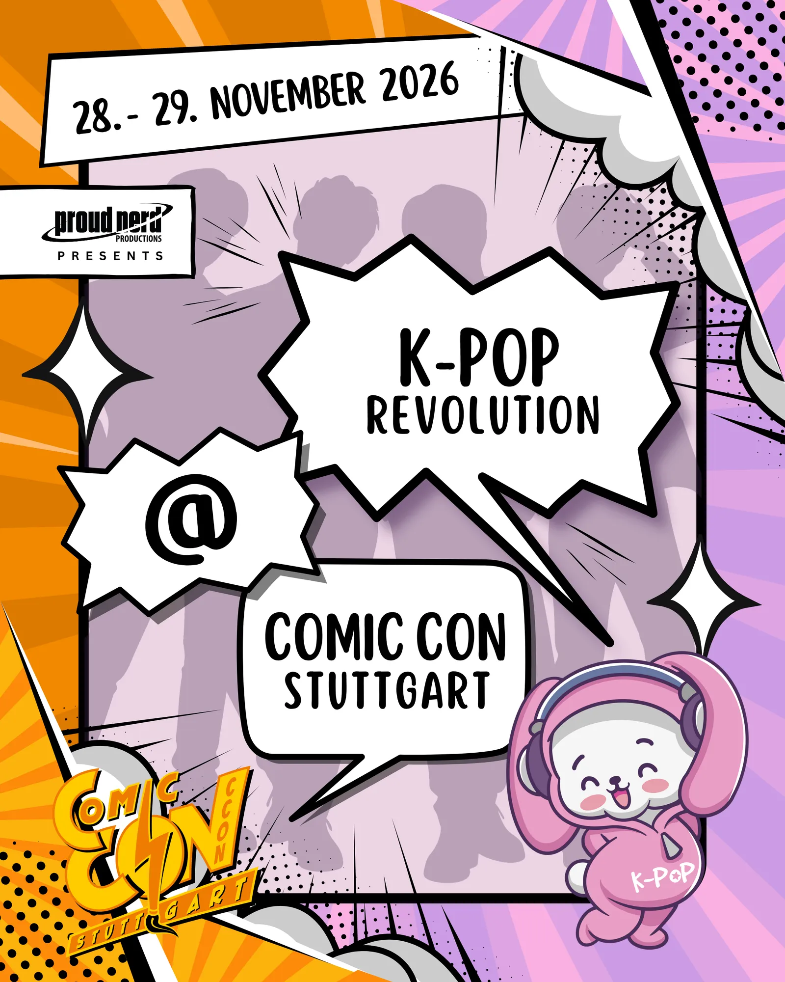 Visuel d’annonce de la K-Pop Revolution à la CCON | COMIC CON STUTTGART